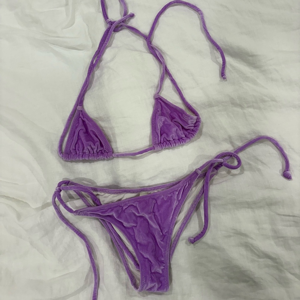 Solid & Striped Bikini Purple Velvet